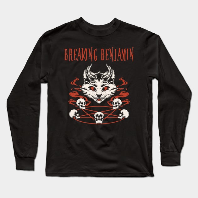 benjamin the catanic Long Sleeve T-Shirt by matilda cloud